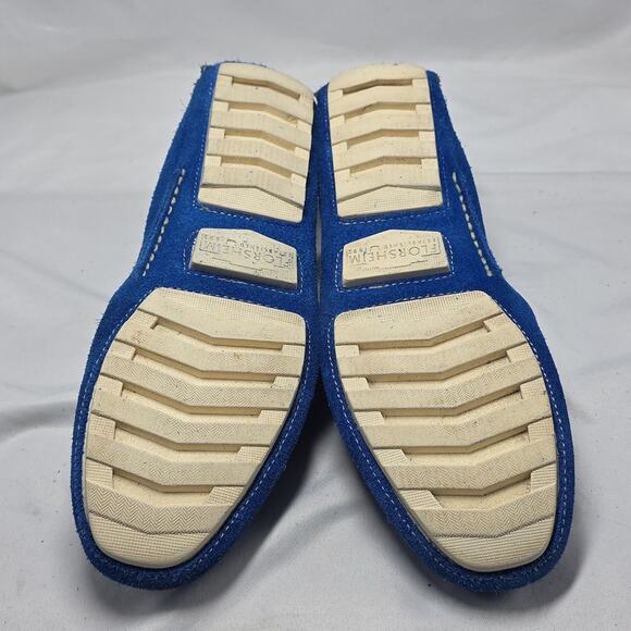 Florsheim Vintage Electric Blue Suede driving Elegant Loafers Mens 8.5 In Guc - Picture 8 of 16